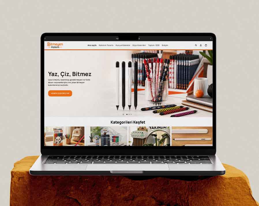 Bitmeyen Kalem e-ticaret sitesi